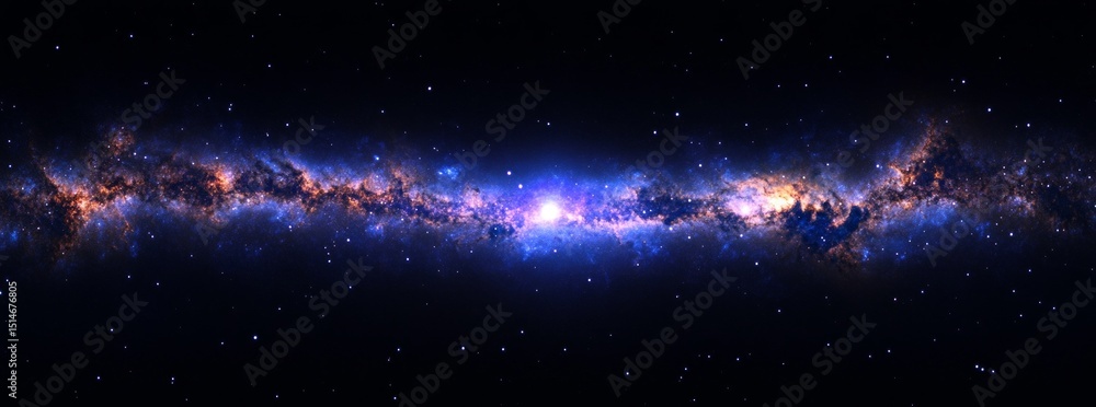 Canvas Prints cosmic panorama of a starry galaxy in deep space