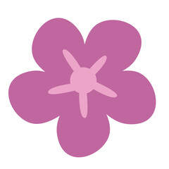 Purple flower head vector illustration, flat icon design cartoon illustration, purple flowers clip art, clip art purple flowers, purple flower clip art