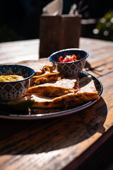 Quesadilla Mexican food, restaurant dining and cuisine