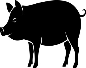 silhouette of a pig