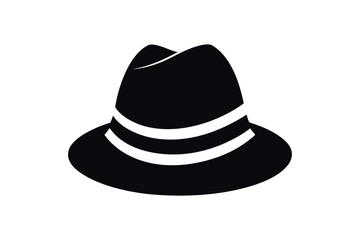 black hat on white background