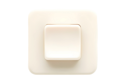 white switch  button on transparent background 