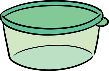 Illustration of plastic container
