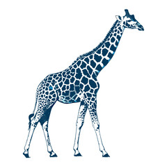 Naklejka premium giraffe playfully dancing, fantasy, nature, and artistic whimsy in a vintage style