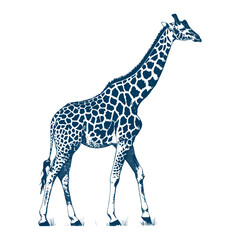 Naklejka premium giraffe playfully dancing, fantasy, nature, and artistic whimsy in a vintage style