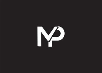 MP initial letter logo design and monogram logo