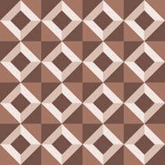 Minimalist Geometric Mid Century Modern Style Coffee Color Seamless Pattern