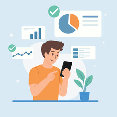 Mobile Marketing Analytics Dashboard Concept