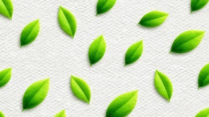 Fresh Green Leaves Pattern  Nature Background  Spring Foliage  Eco Texture  Botanical Desi