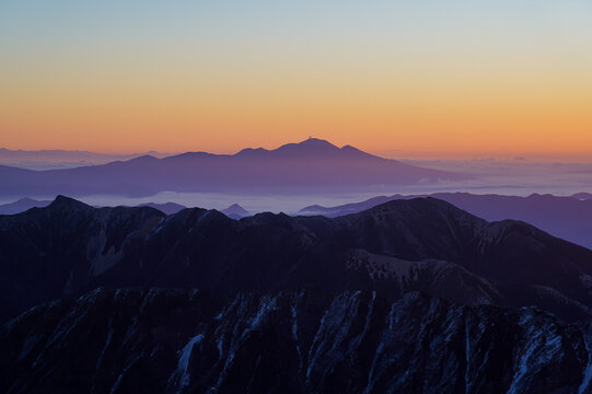 sunrise in the mountains 山からの日の出