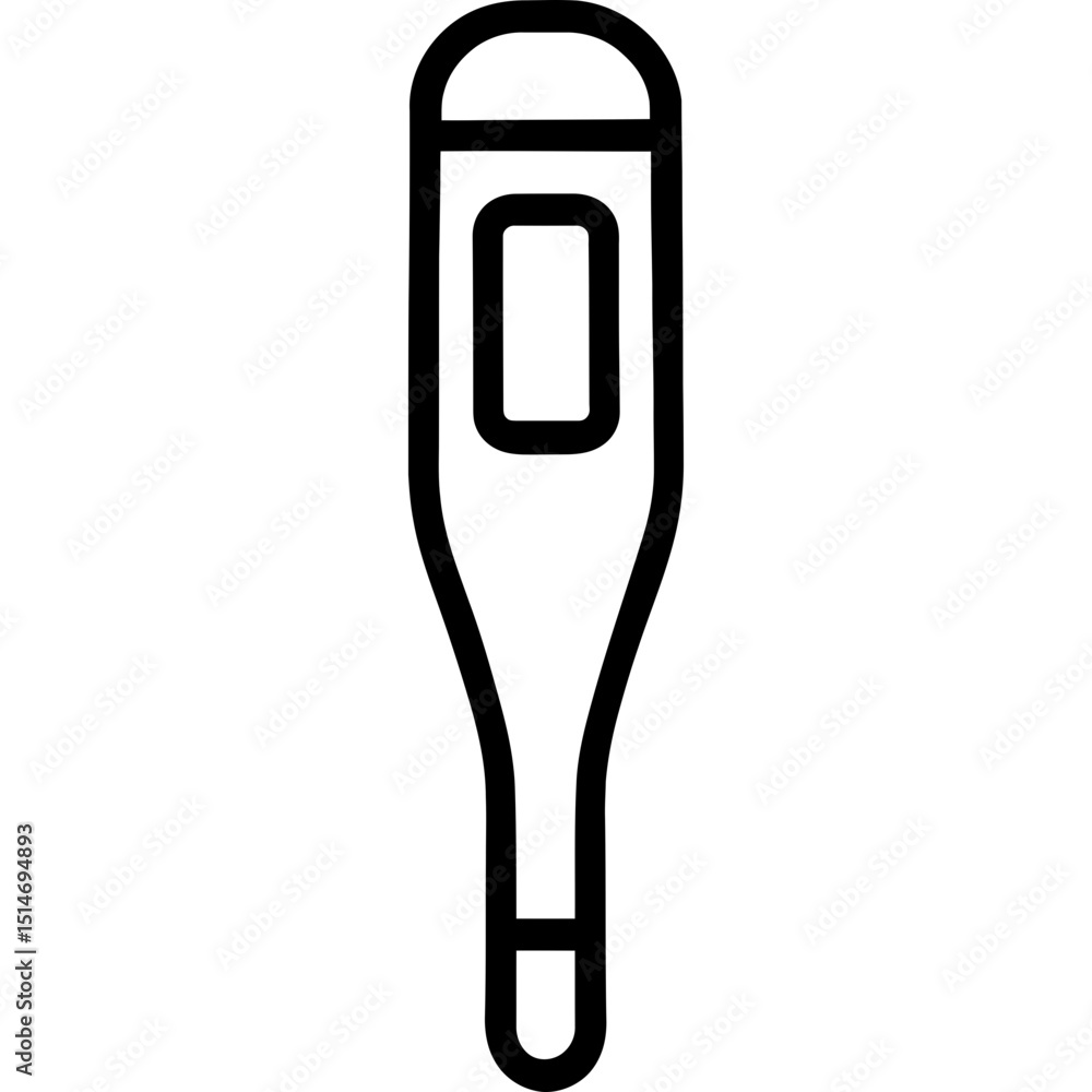 Poster clean vector thermometer with bold lines