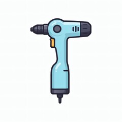A stylish illustration of a blue cordless rivet gun on a white background, perfect for your project.
