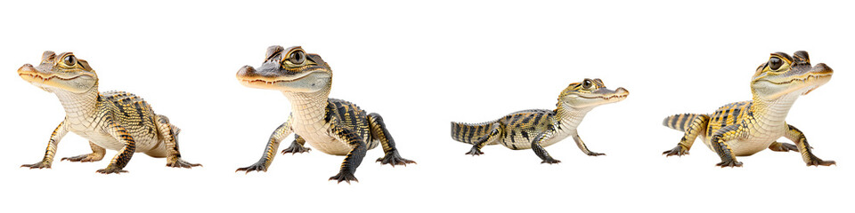 Obraz premium Charming, colorful lizards in various poses demonstrating a captivating mix of textures, patterns, and expressive features ideal for educational, artistic, and nature-themed projects.