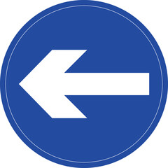 Road sign icon.Direction of movement. Warning different road sign.Permitted directions of movement at intersections, junctions and other sections of the road.Warning sign, attention road sign.