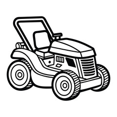 Fototapeta premium Zero Turn Lawn Mower Outline SVG