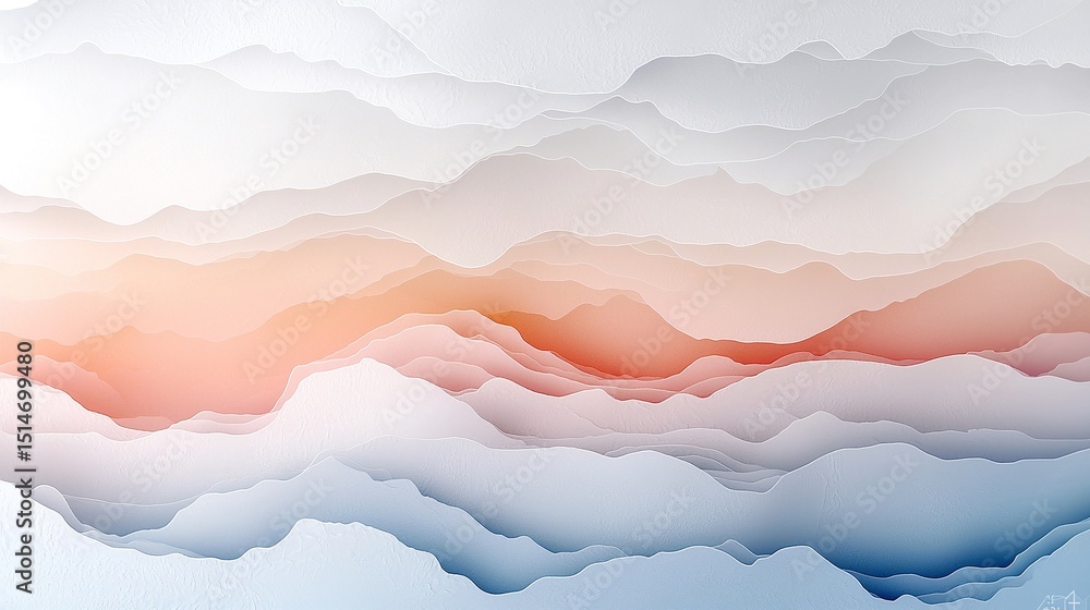 Aufkleber abstract soft wave pattern in clean gradient