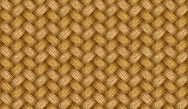 Reed mat with cross-striped woven bamboo texture