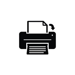 Printer Icon with Paper and Arrow