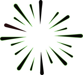 Abstract Firework Sparkler Graphic on Black