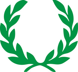 Green Laurel Wreath Illustration