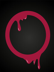 Red Melting Frame With Black Background