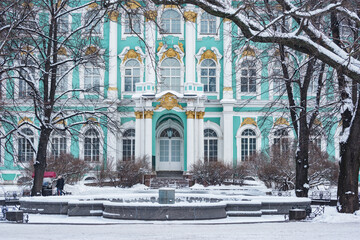 Exterior of Hermitage Museum at winter.