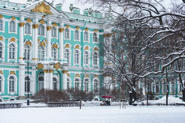 Exterior of Hermitage Museum at winter.