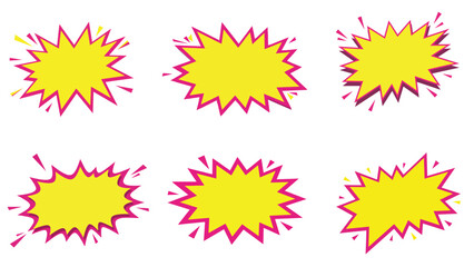 star snap blank  pop vector banner collection