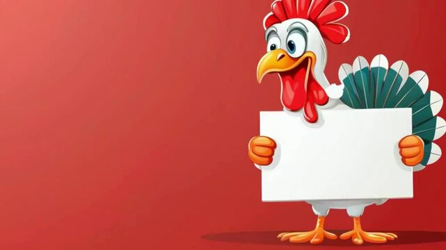 turkey with blank sign