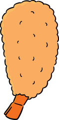 Illustration of fried shrimp
