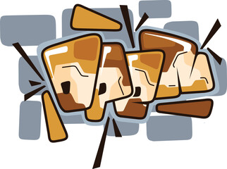 open word graffiti text font sticker illustration	