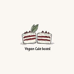 Minimal vegan dessert logo