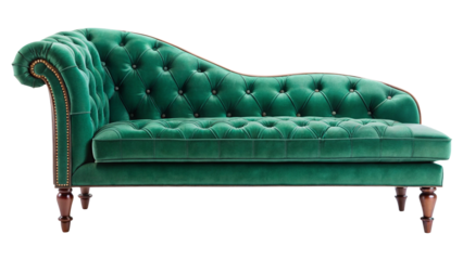 Emerald color chaise relaxing sofa with Fabric sofa 