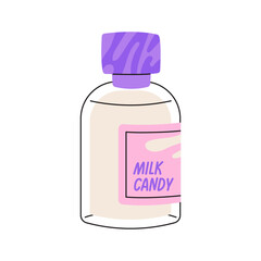 Milk candy body lotion bottle