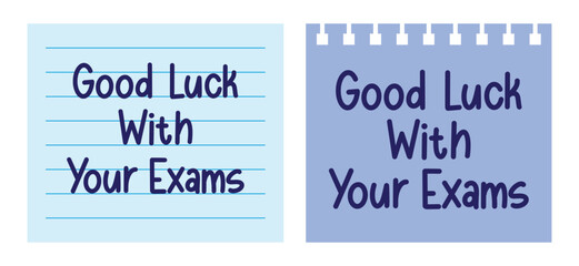 good luck with your exams lettering. vector illustration