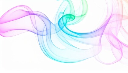 Abstract Colorful Swirling Lines Design