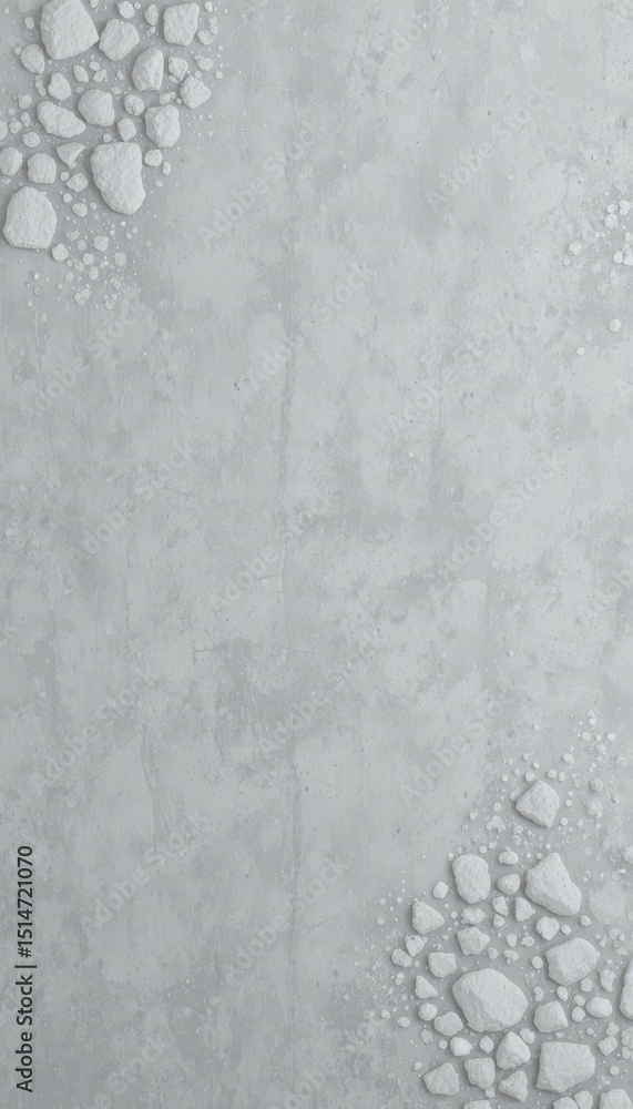 Poster serene minimalist gray pebble texture background vertical design for text and branding