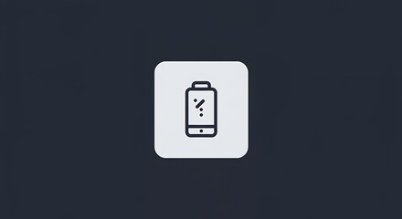 Battery icon on dark background