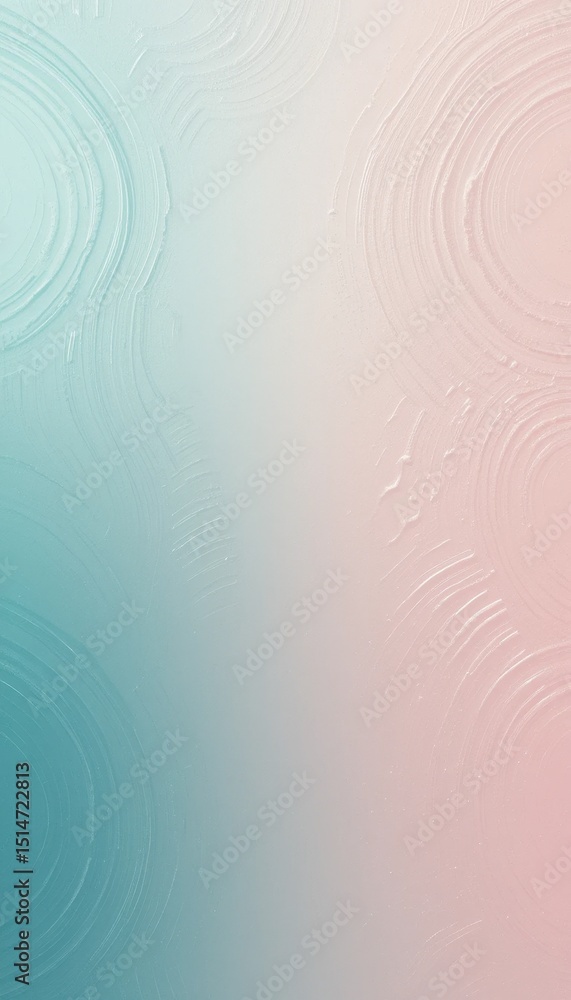 Poster serene aqua and pink gradient background with ripple texture perfect for text overlay