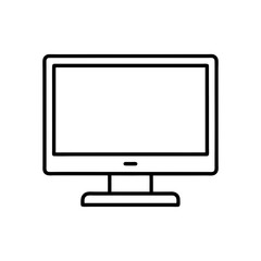 desktop computer icon vector isolated