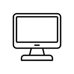 desktop computer icon vector isolated