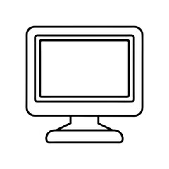 desktop computer icon vector isolated