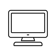 desktop computer icon vector isolated
