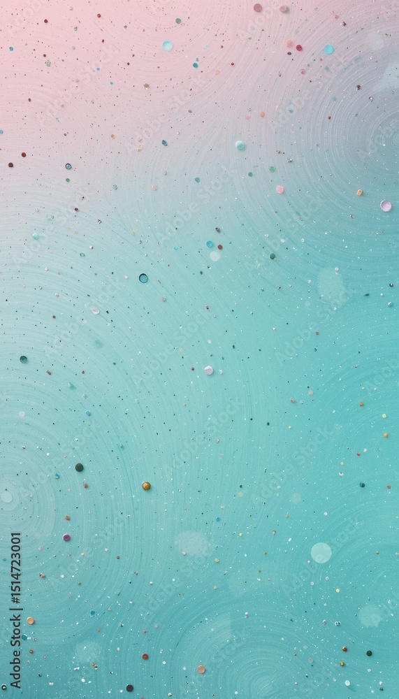 Poster calming aqua and pink gradient background with subtle confetti texture perfect for text overlay