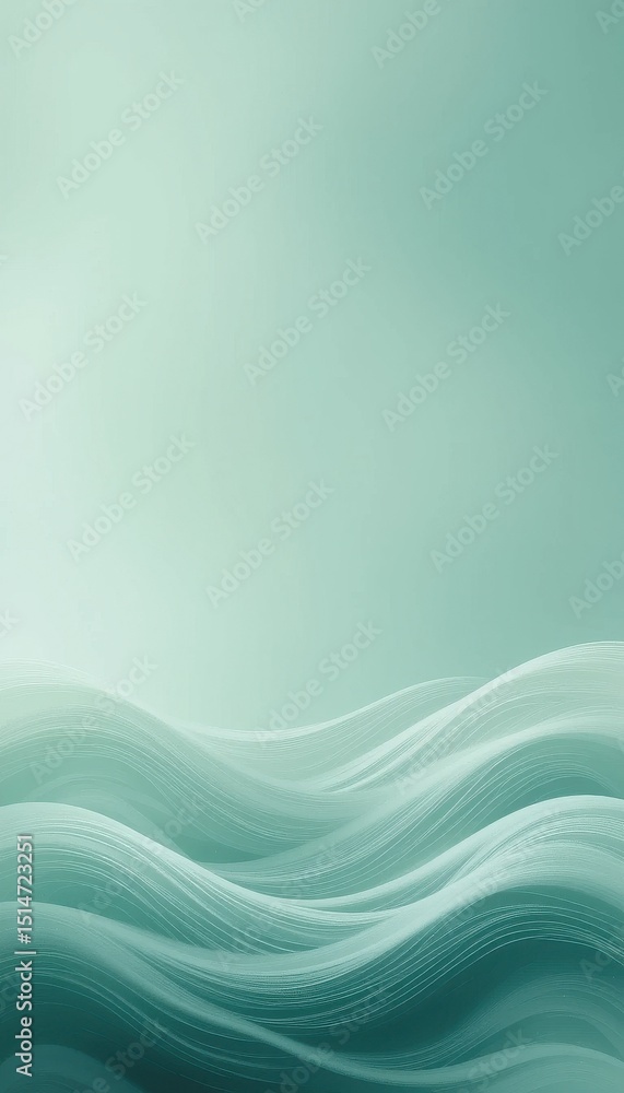 Poster serene aqua wave gradient abstract background for design projects