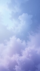 Obraz premium Serene Sky Soft Blue and Lavender Gradient Cloud Background