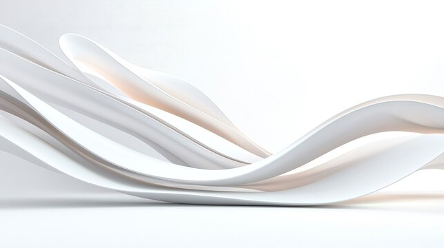 Abstract White Curves and Folds on Seamless Plane