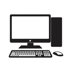 desktop computer icon vector