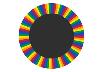Obraz premium Círculo con trazo de la bandera del orgullo LGBTQ+
