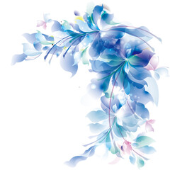 Hand-Drawn Botanical Flower Clipart – Transparent Background